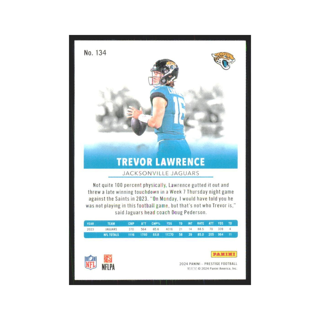 2024 Panini Prestige Trevor Lawrence 167/299 Jaguars #134