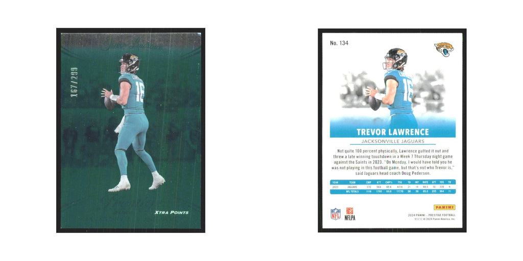 2024 Panini Prestige Trevor Lawrence 167/299 Jaguars #134
