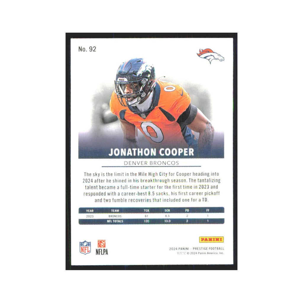 2024 Panini Prestige Jonathon Cooper Broncos #92