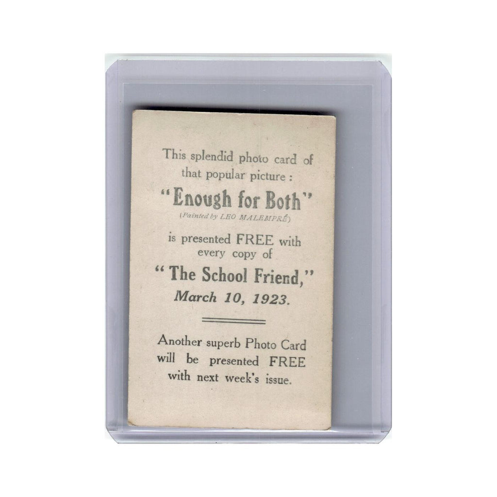 Enough for Both 1923 The School Friend Photo Card EX