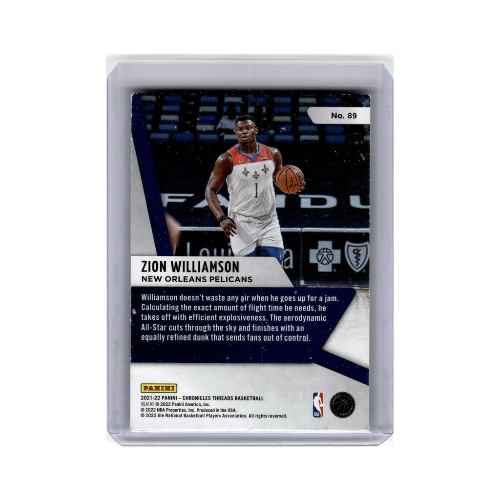 Zion Williamson 2021 Panini Chronicles Threads #89 New Orleans Pelicans NM