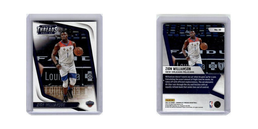 Zion Williamson 2021 Panini Chronicles Threads #89 New Orleans Pelicans NM