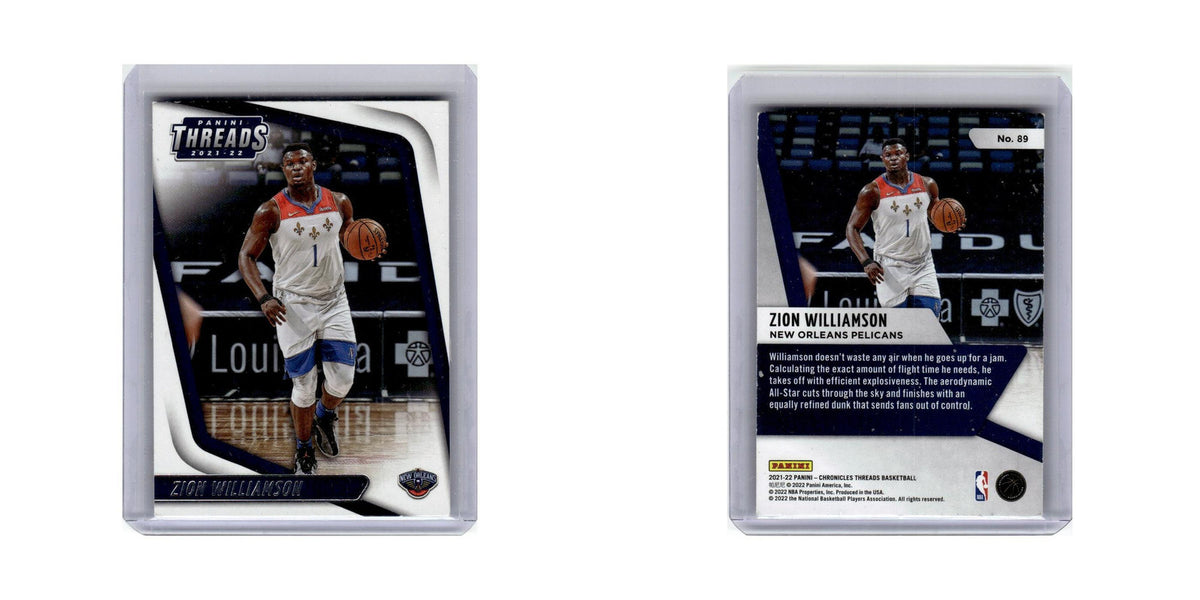 Zion Williamson 2021 Panini Chronicles Threads #89 New Orleans Pelicans NM