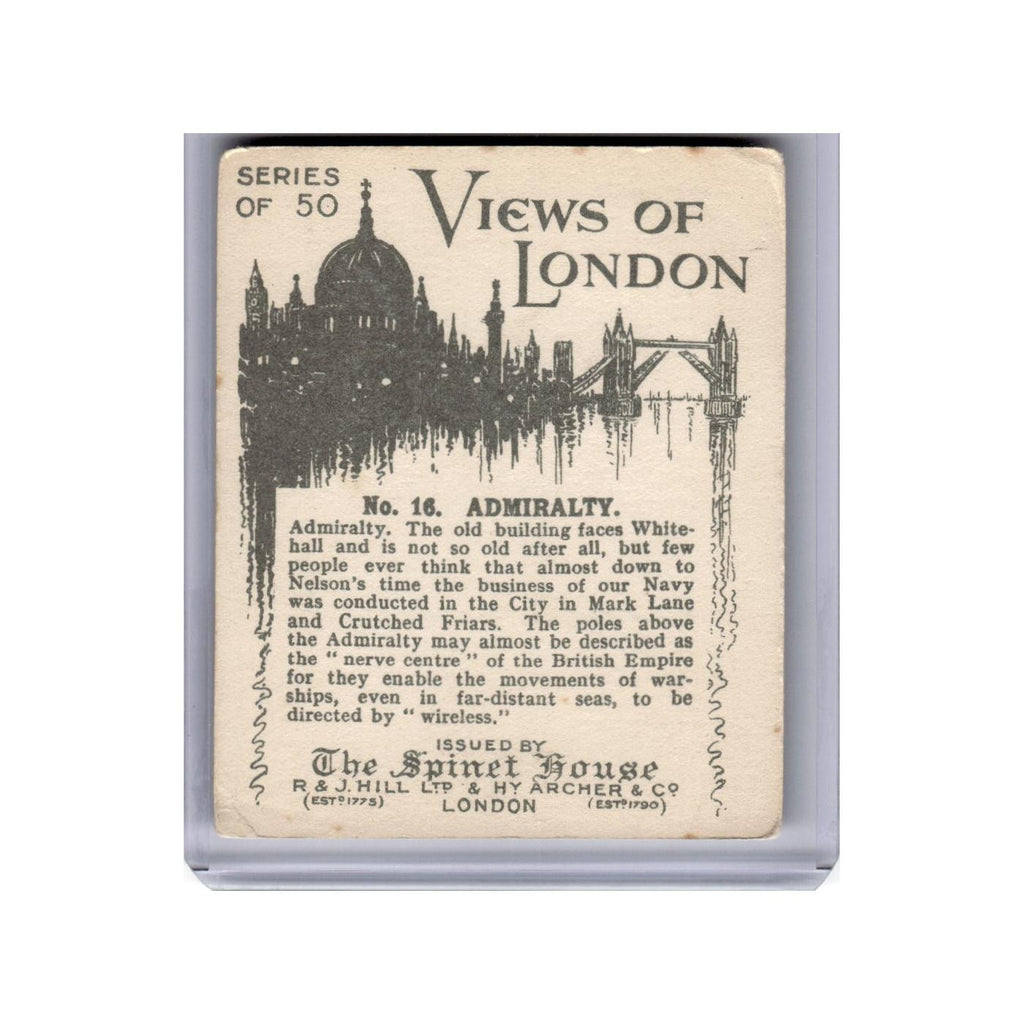 Admiralty 1925 Spinet House Views of London Large #16 EX