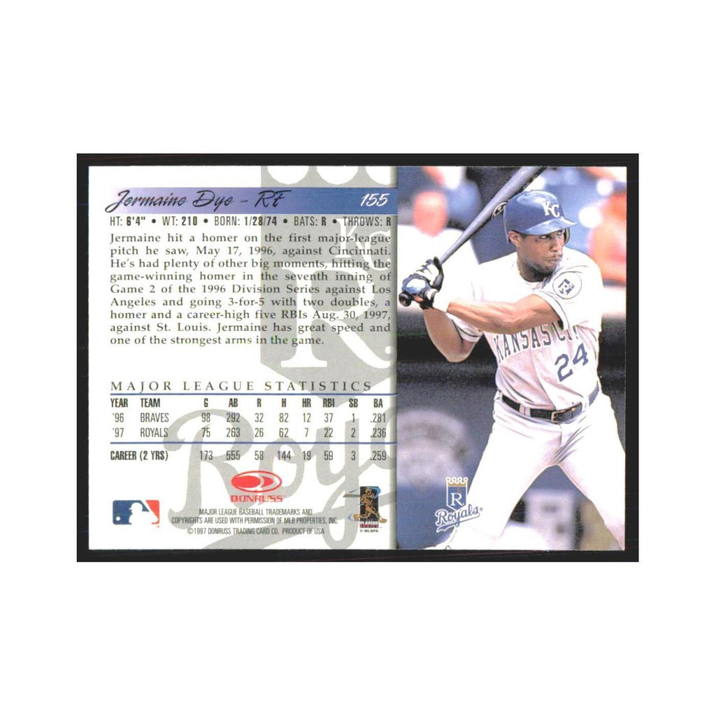1998 Donruss Jermaine Dye Royals #155