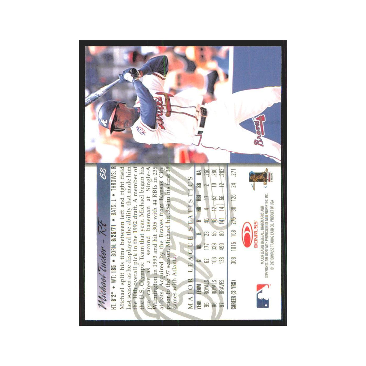 1998 Donruss Michael Tucker Braves #68