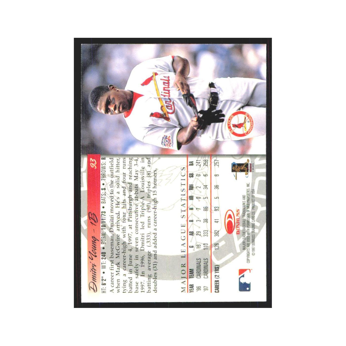 1998 Donruss Dmitri Young Cardinals #93