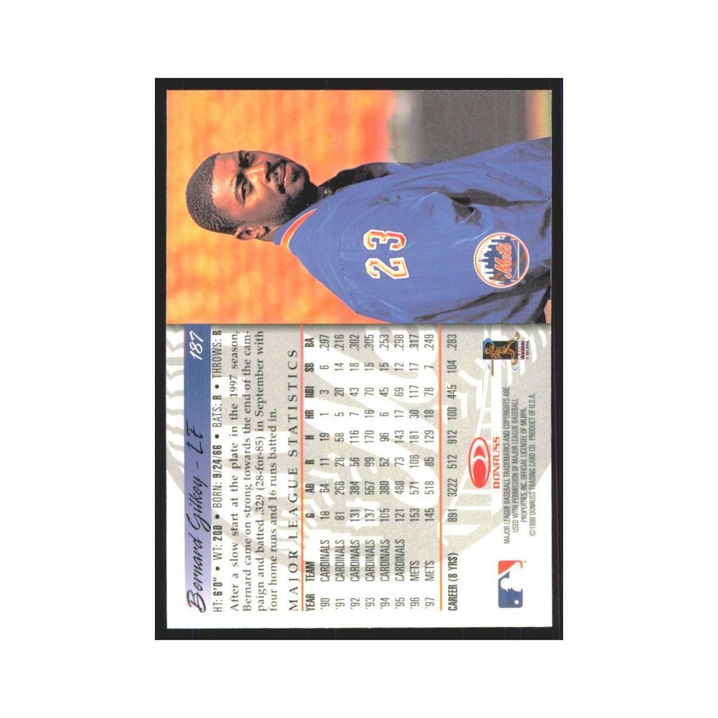 1998 Donruss Bernard Gilkey Mets #187