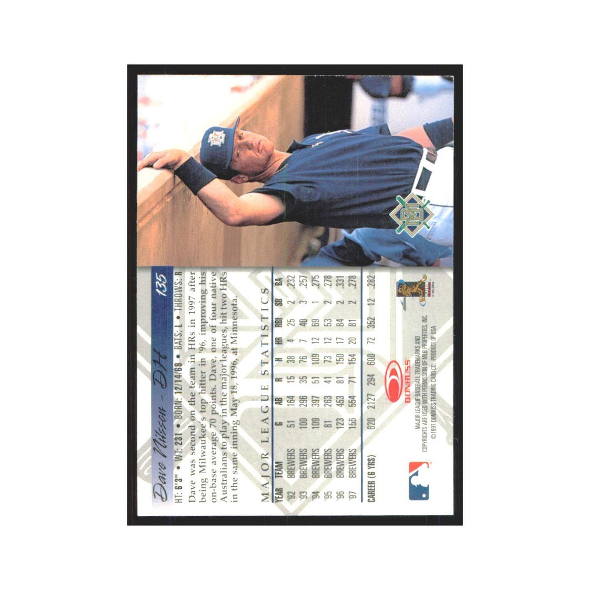 1998 Donruss Dave Nilsson Brewers #135