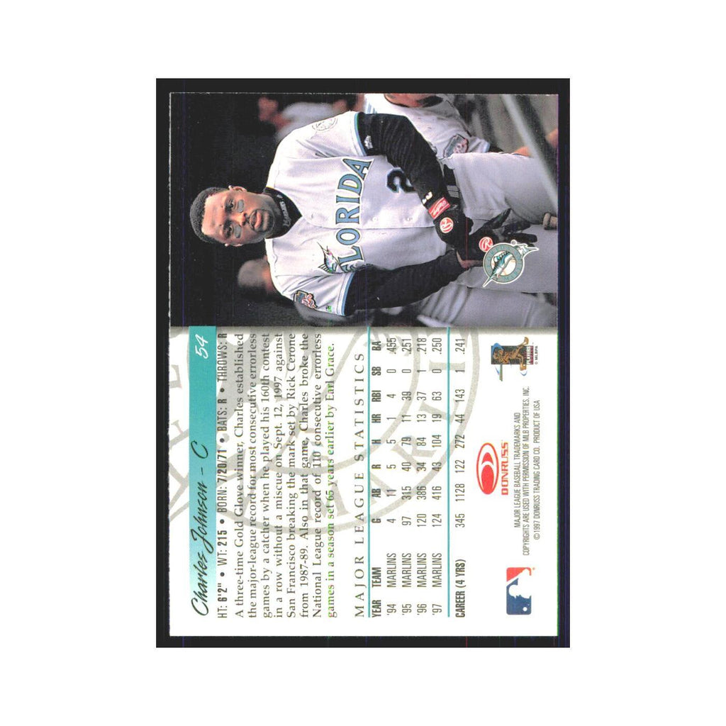 1998 Donruss Charles Johnson Florida Marlins #54