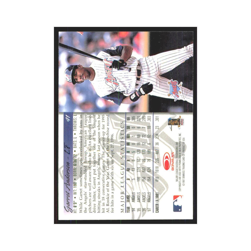 1998 Donruss Garret Anderson Angels #41