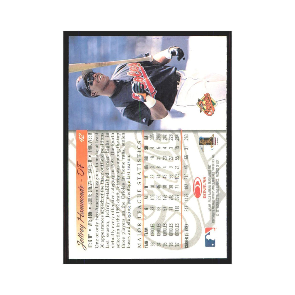 1998 Donruss Jeffrey Hammonds Orioles #42