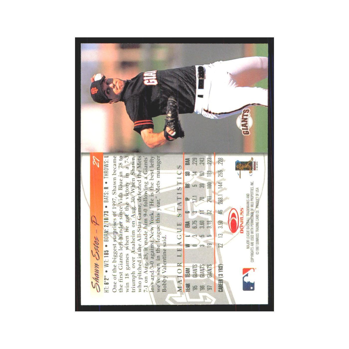 1998 Donruss Shawn Estes Giants #27