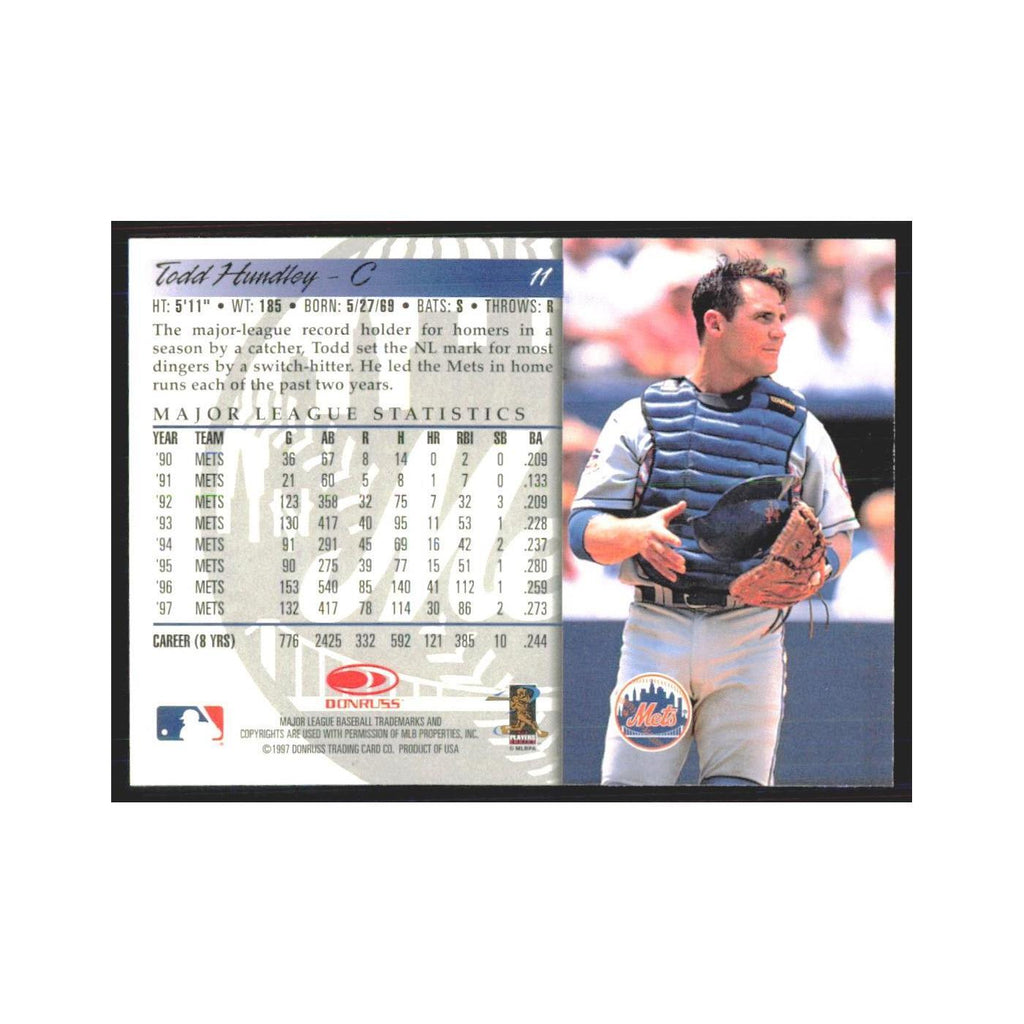 1998 Donruss Todd Hundley Mets #11
