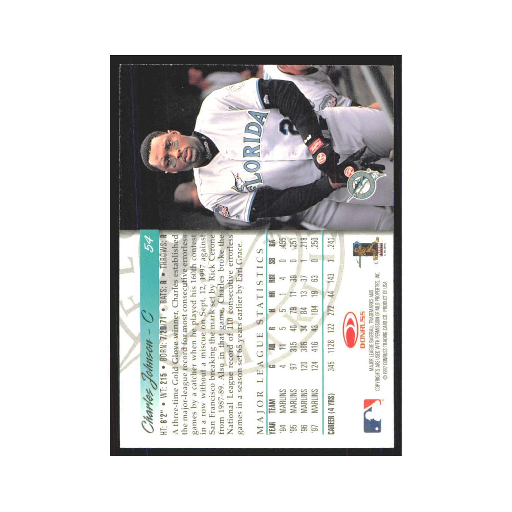 1998 Donruss Charles Johnson Florida Marlins #54
