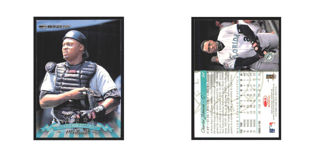 1998 Donruss Charles Johnson Florida Marlins #54