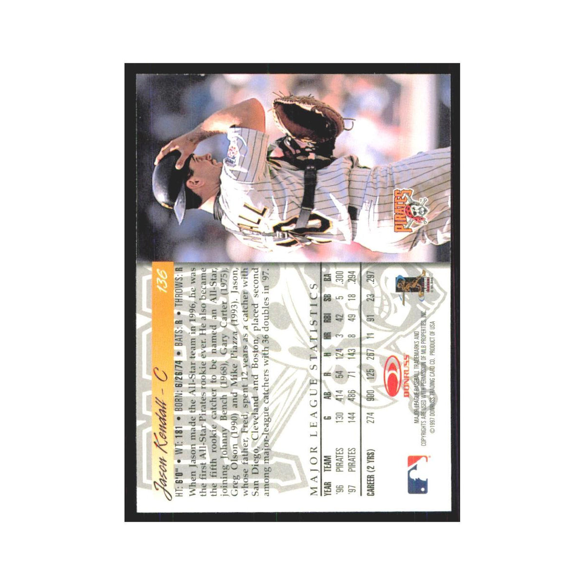 1998 Donruss Jason Kendall Pirates #136