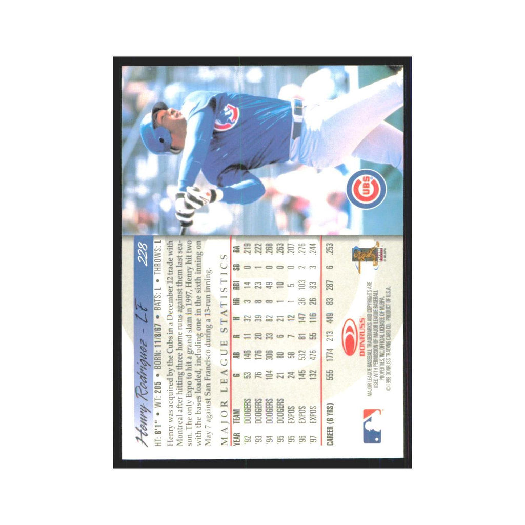 1998 Donruss Henry Rodriguez Cubs #228