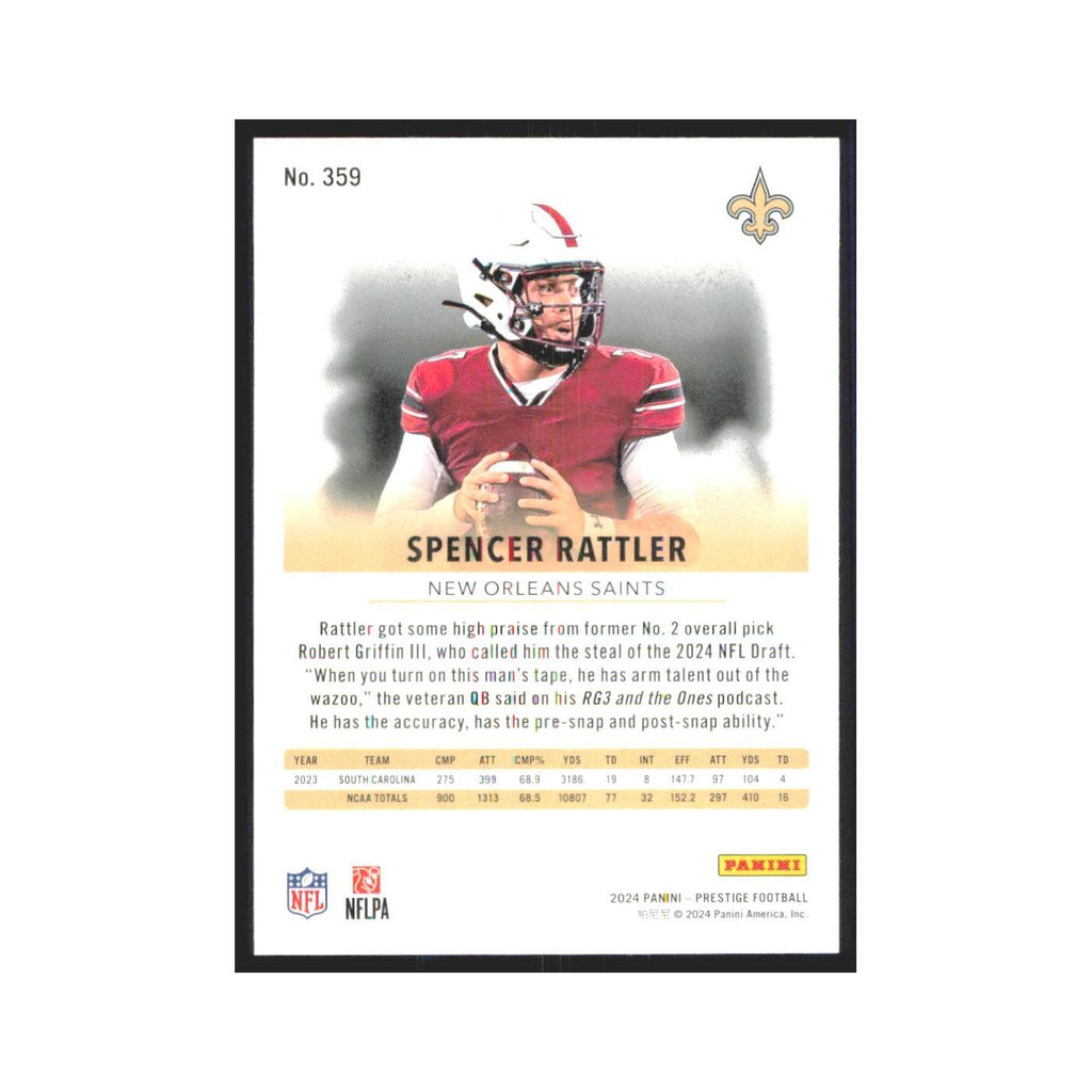 2024 Panini Prestige Spencer Rattler RC Saints #359