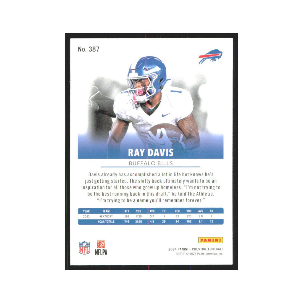 2024 Panini Prestige Ray Davis RC Bills #387