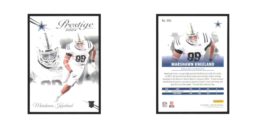2024 Panini Prestige Marshawn Kneeland RC Cowboys #350