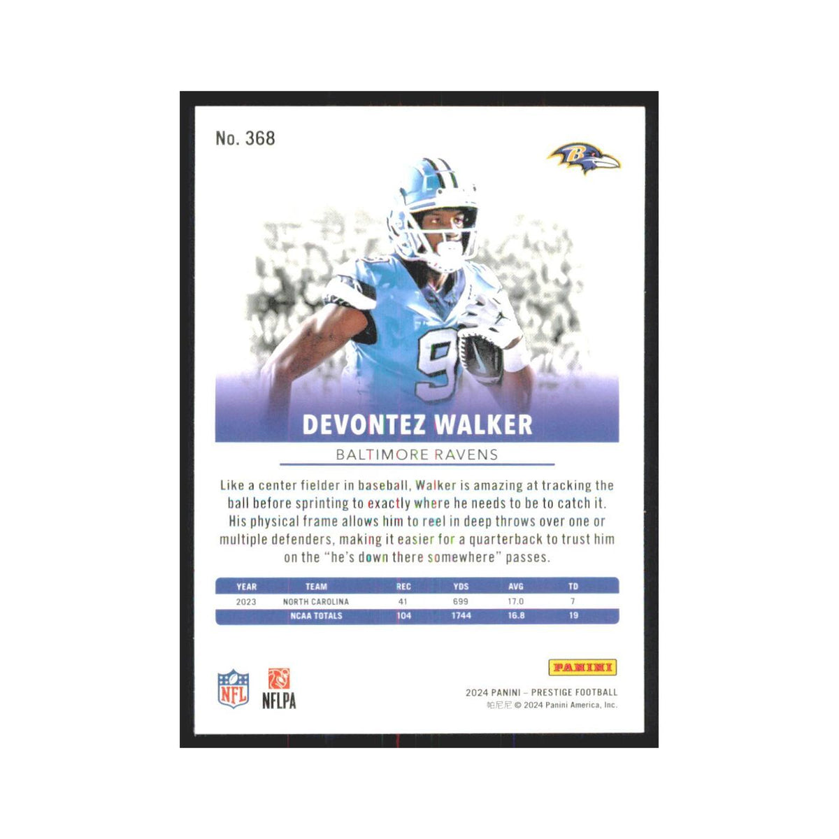 2024 Panini Prestige Devontez Walker Ravens #368