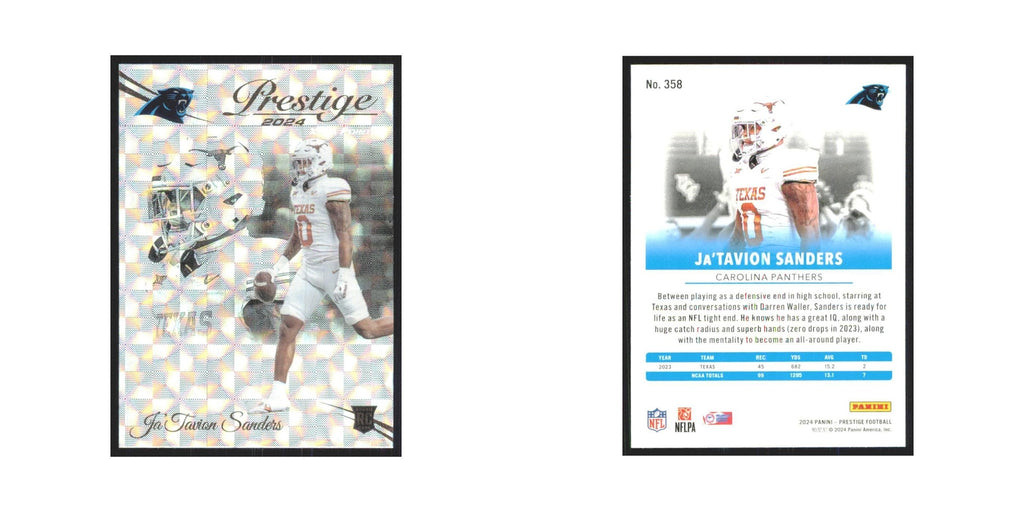 2024 Panini Prestige Ja'Tavion Sanders Panthers #358