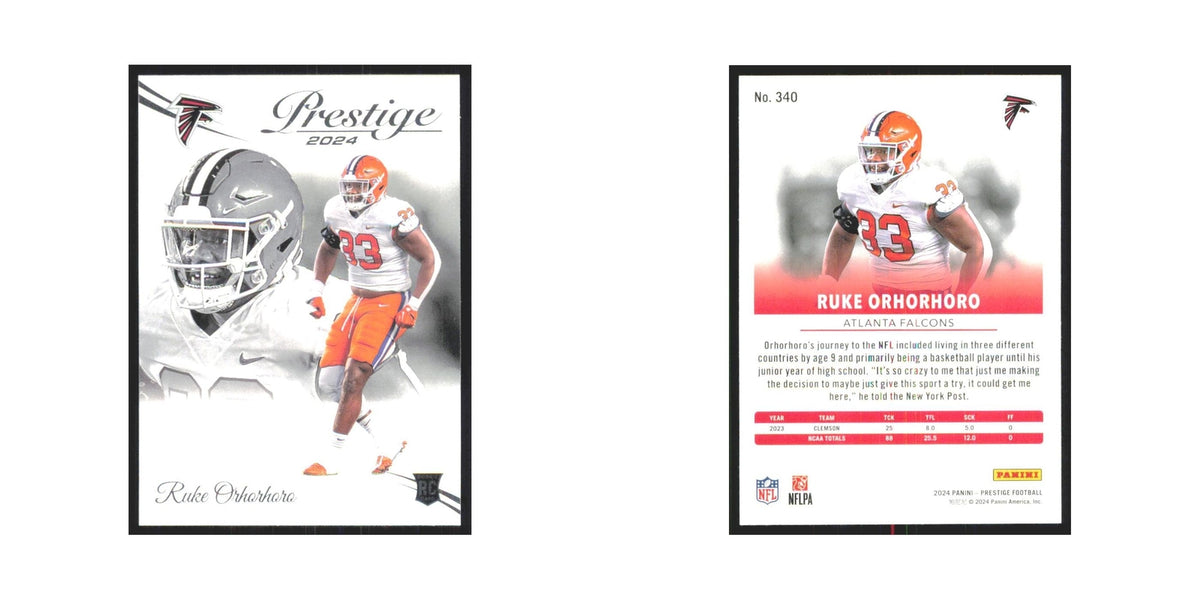 2024 Panini Prestige Ruke Orhorhoro RC Falcons #340