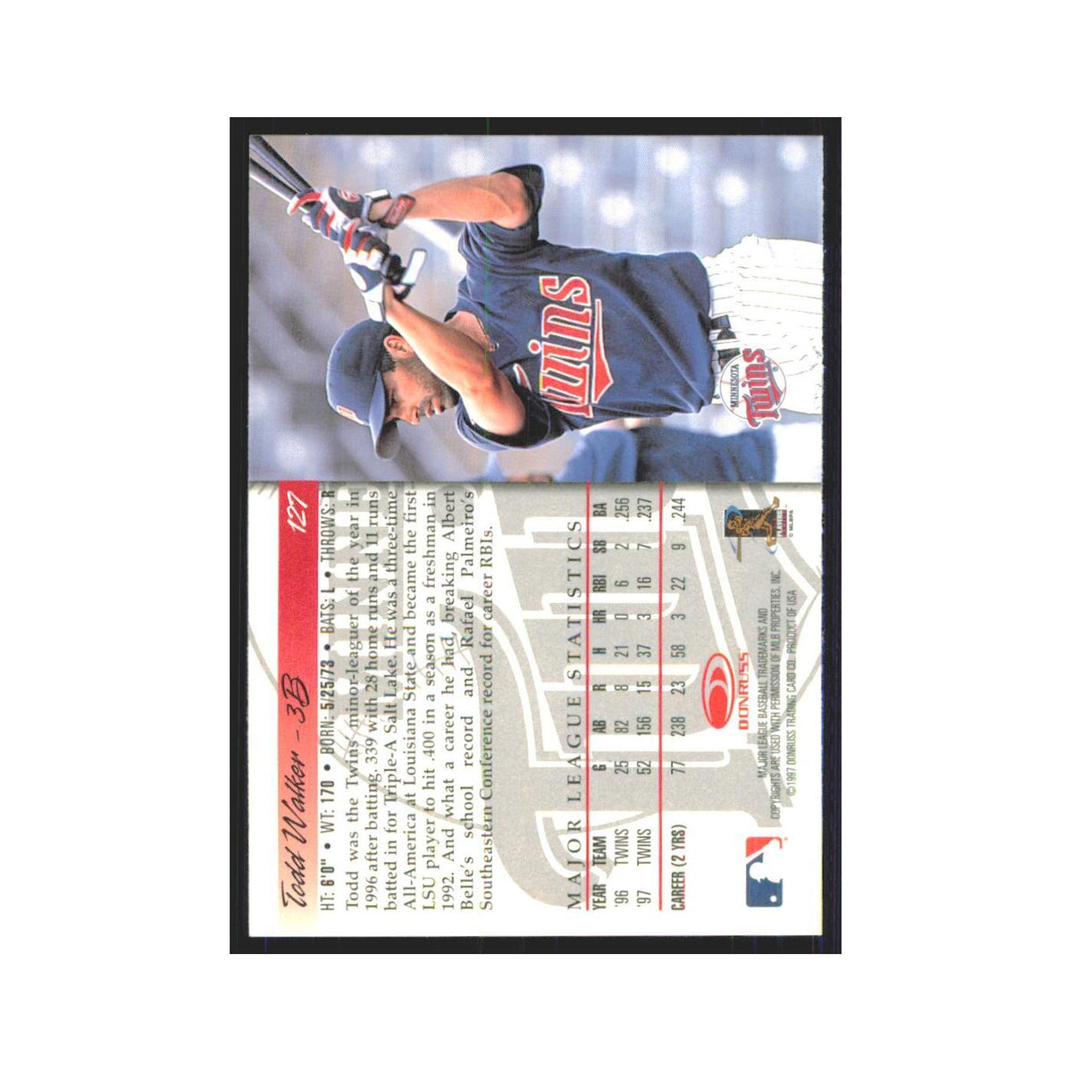 1998 Donruss Todd Walker Twins #127