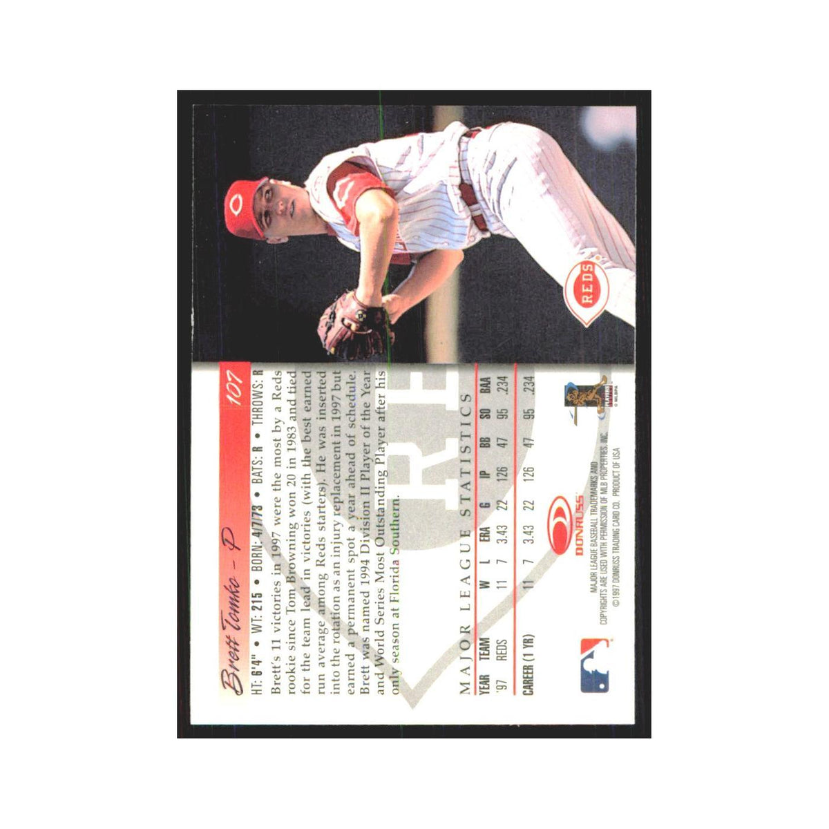1998 Donruss Brett Tomko Reds #107