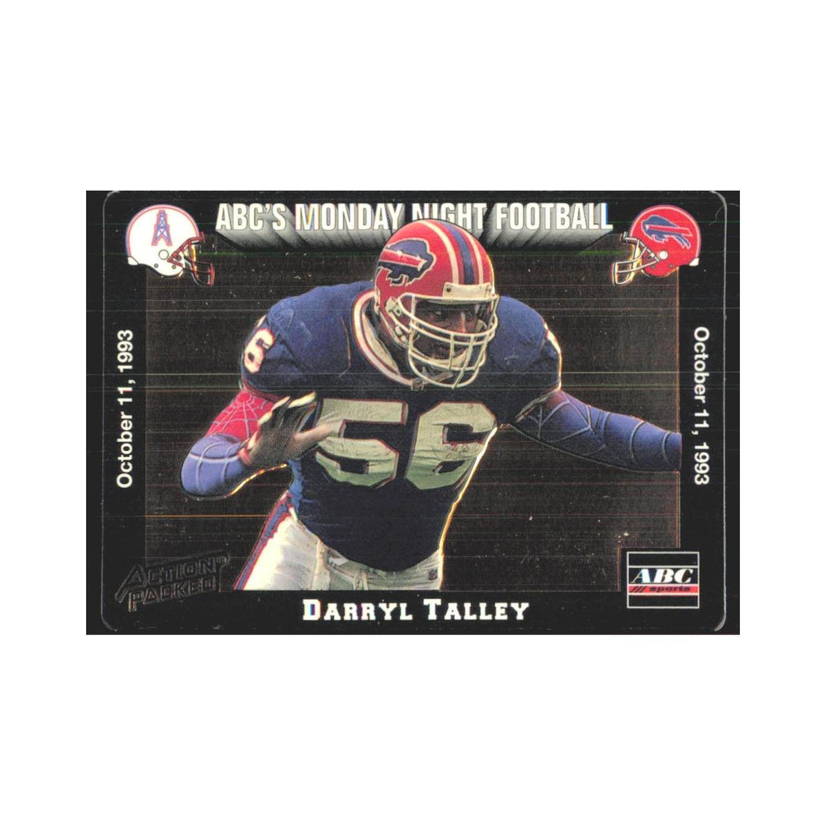 1993 Action Packed Darryl Talley Bills #25