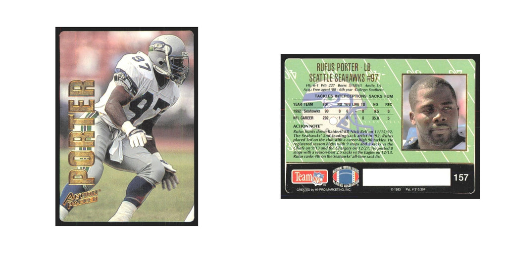 1993 Action Packed Rufus Porter Seahawks #157