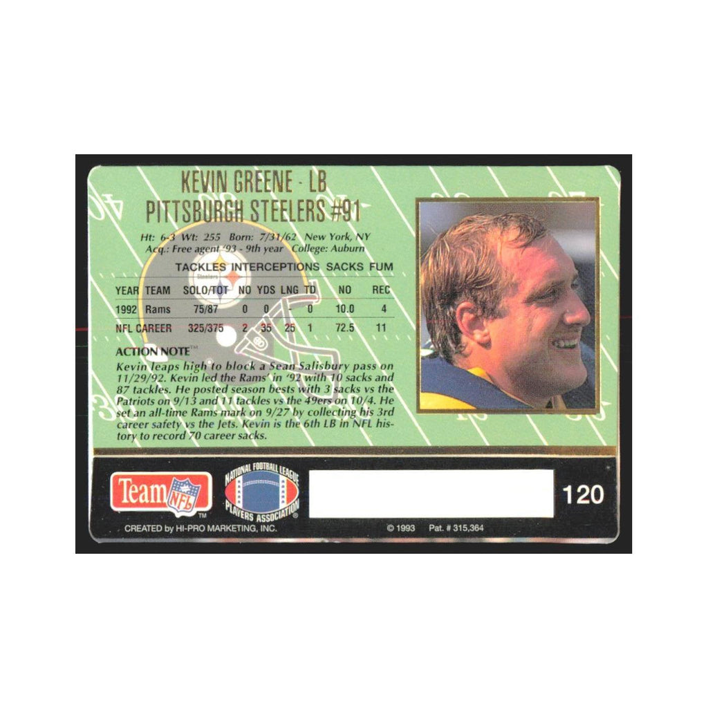 1993 Action Packed Kevin Greene Steelers #120