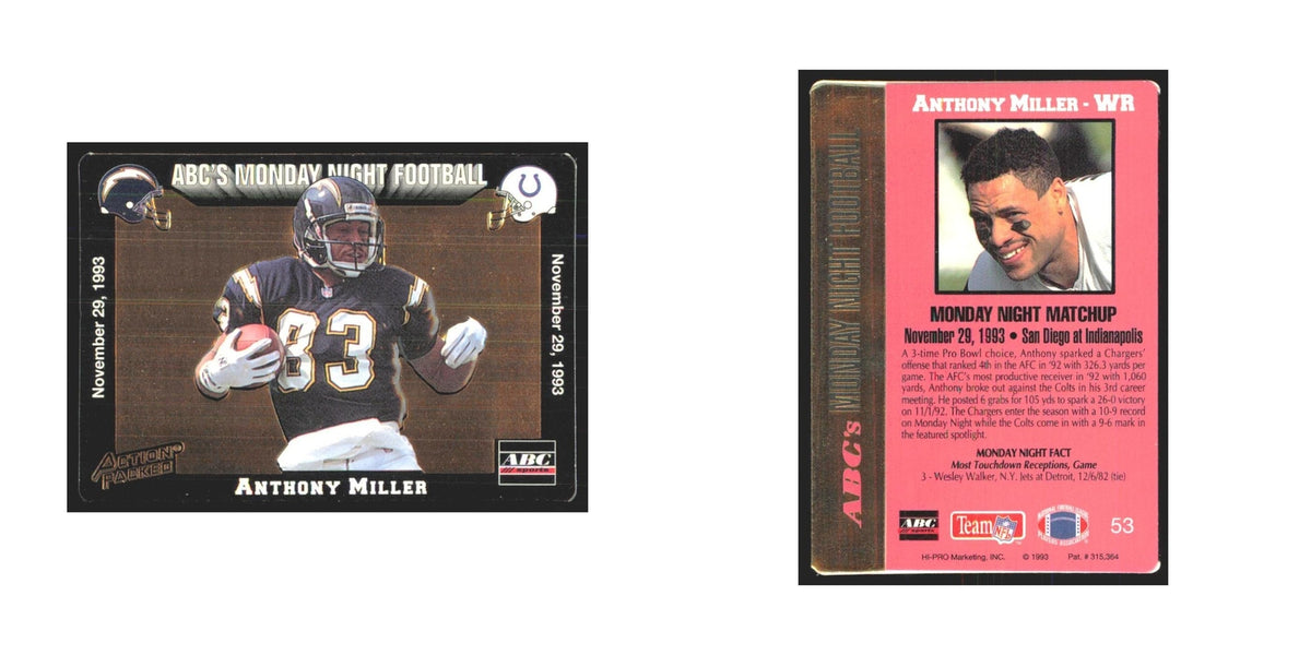 1993 Action Packed Anthony Miller San Diego Chargers #53