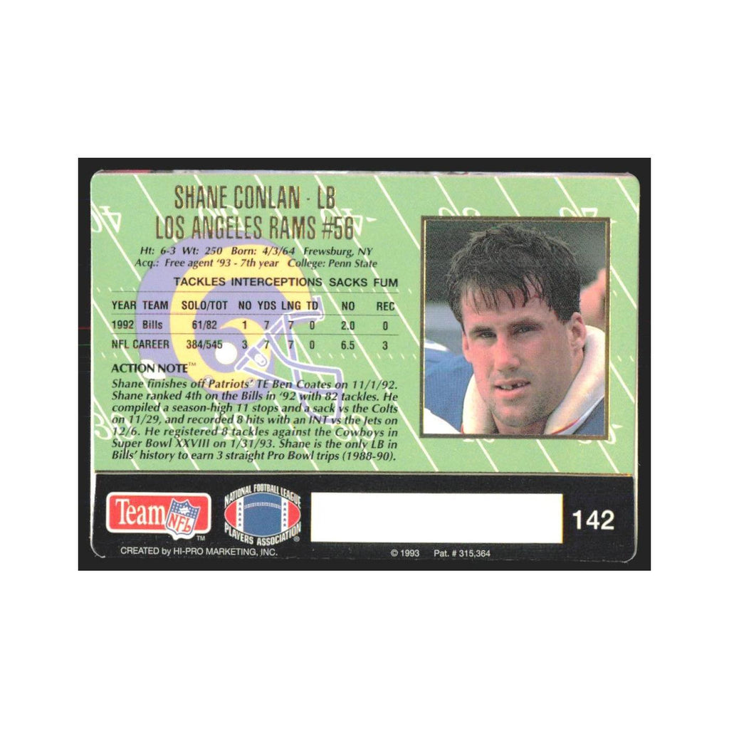 1993 Action Packed Shane Conlan Rams #142