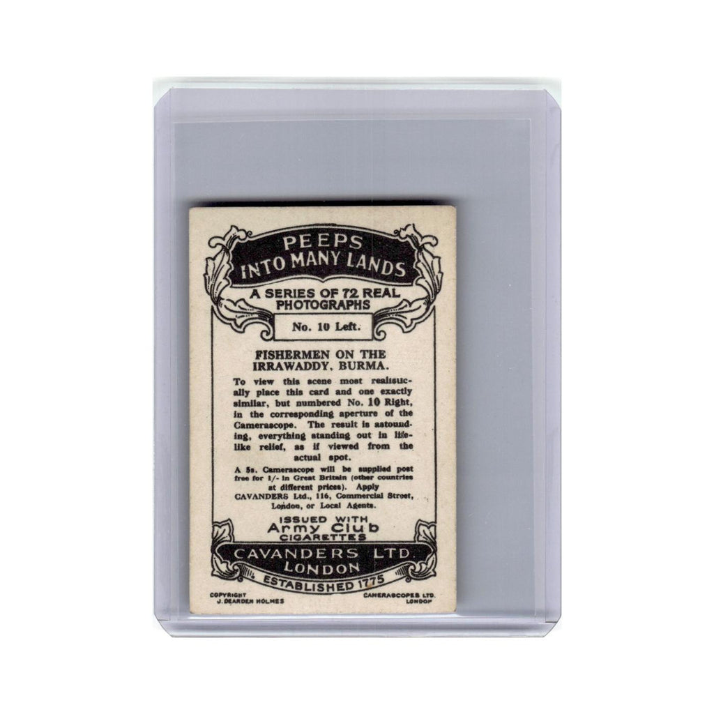 Fishermen Burma 1927 Cavanders Peeps Into Many Lands #10L EX