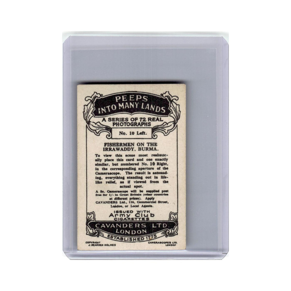 Fishermen Burma 1927 Cavanders Peeps Into Many Lands #10L EX