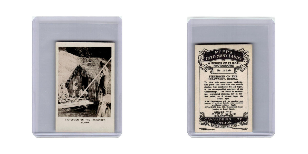 Fishermen Burma 1927 Cavanders Peeps Into Many Lands #10L EX