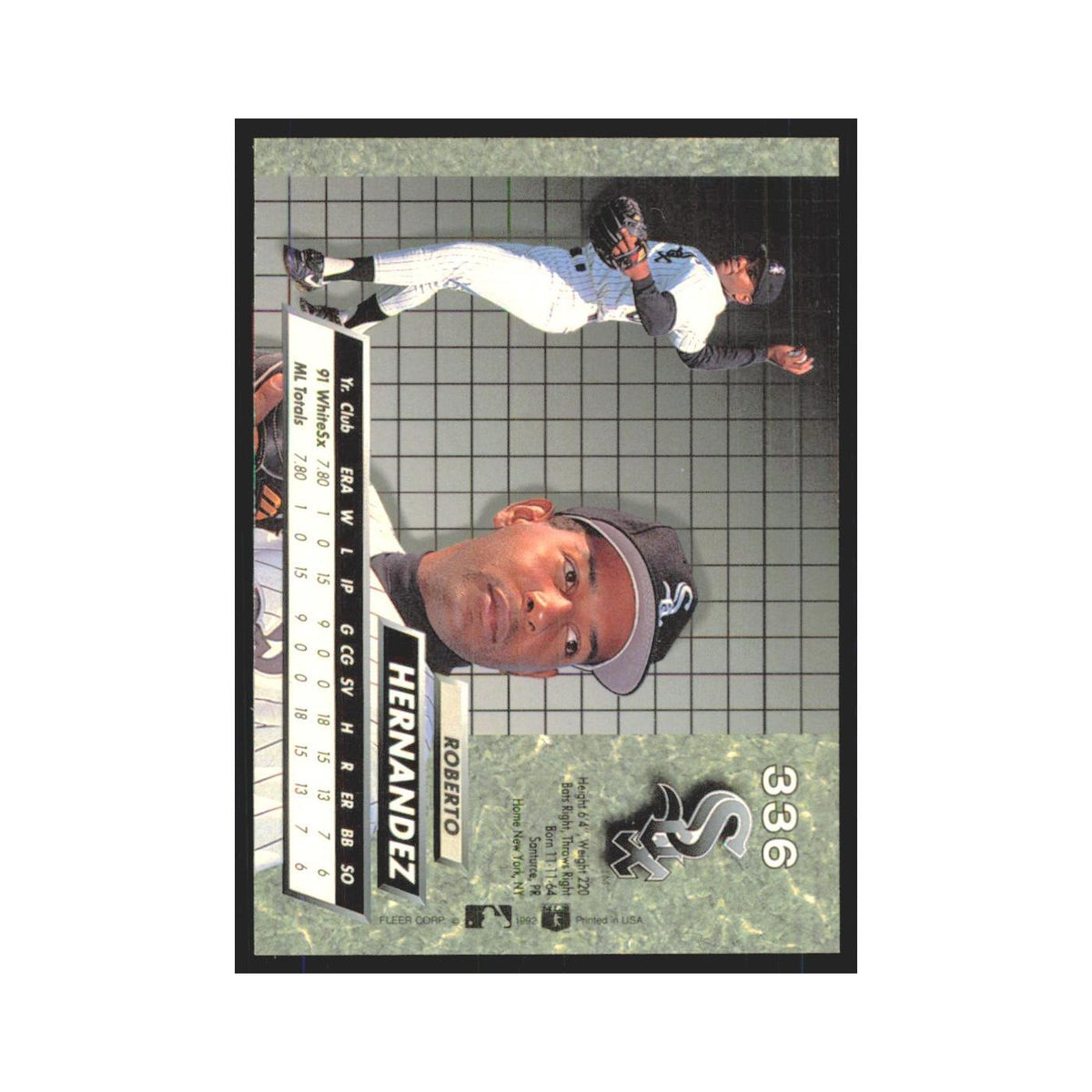 1992 Fleer Ultra Roberto Hernandez RC White Sox #336