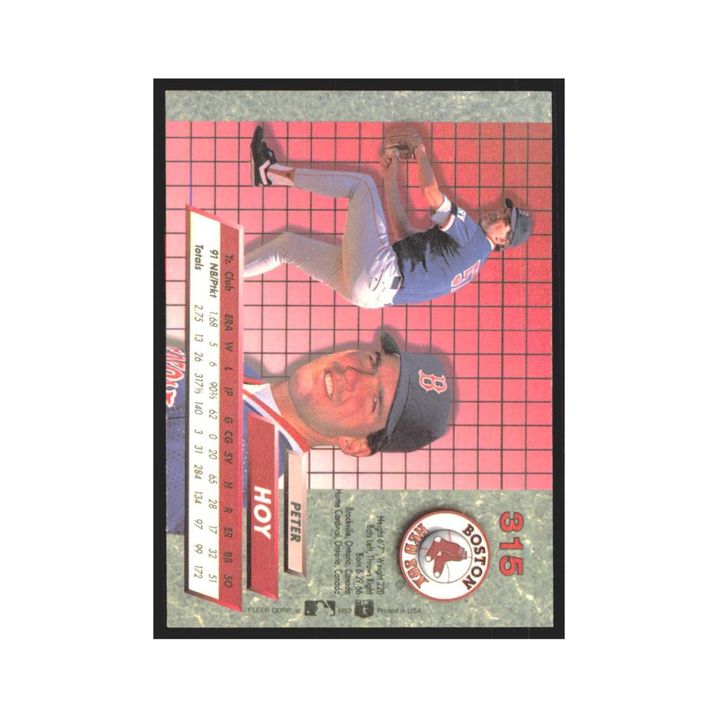 1992 Fleer Ultra Peter Hoy RC Red Sox #315