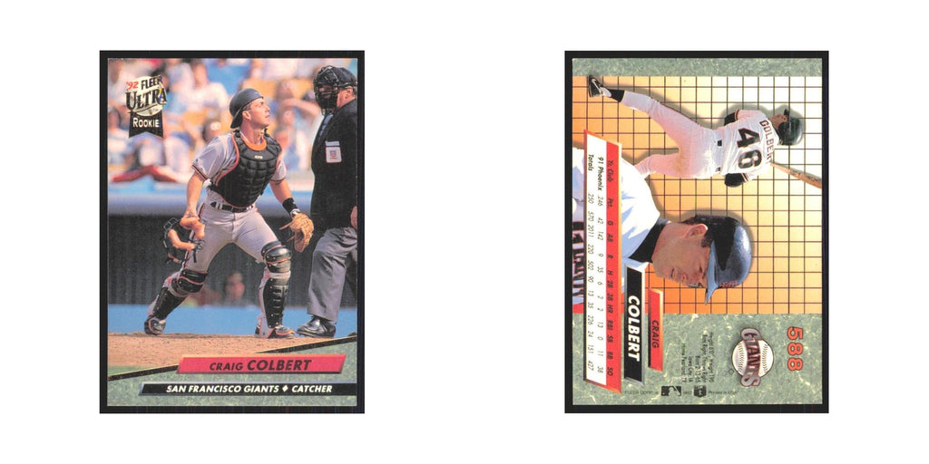 1992 Fleer Ultra Craig Colbert RC Giants #588