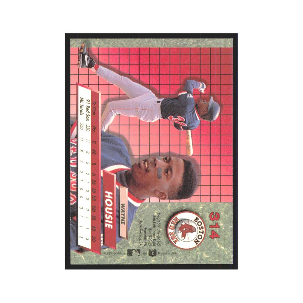 1992 Fleer Ultra Wayne Housie RC Red Sox #314