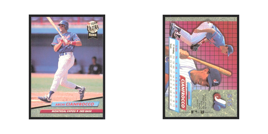 1992 Fleer Ultra Archi Cianfrocco RC Montreal Expos #515