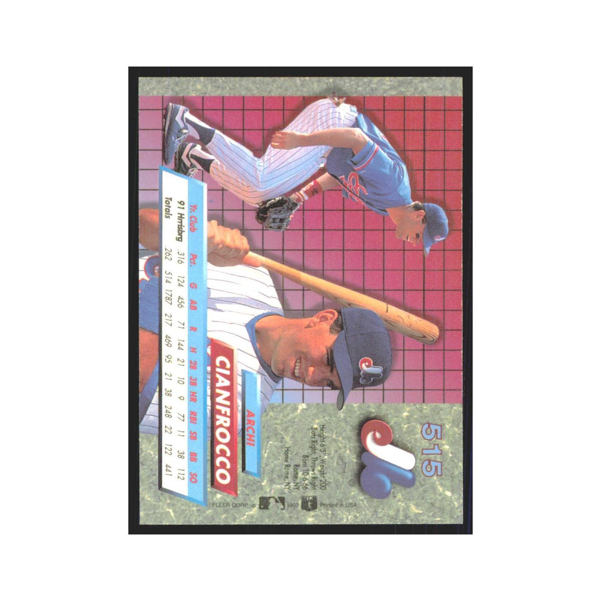 1992 Fleer Ultra Archi Cianfrocco RC Montreal Expos #515
