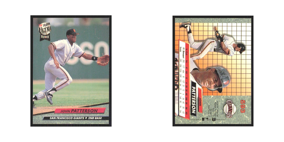1992 Fleer Ultra John Patterson RC Giants #593