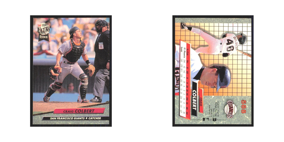 1992 Fleer Ultra Craig Colbert RC Giants #588