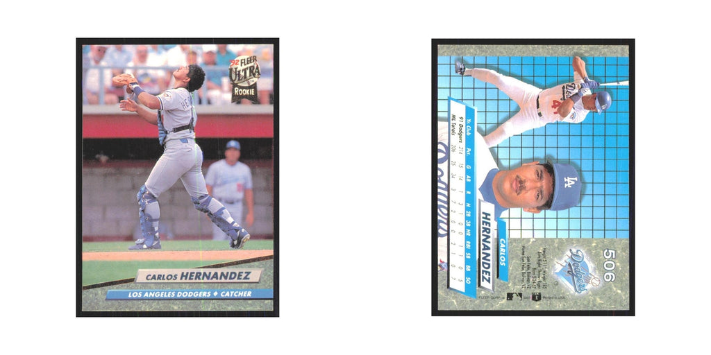 1992 Fleer Ultra Carlos Hernandez RC Dodgers #506