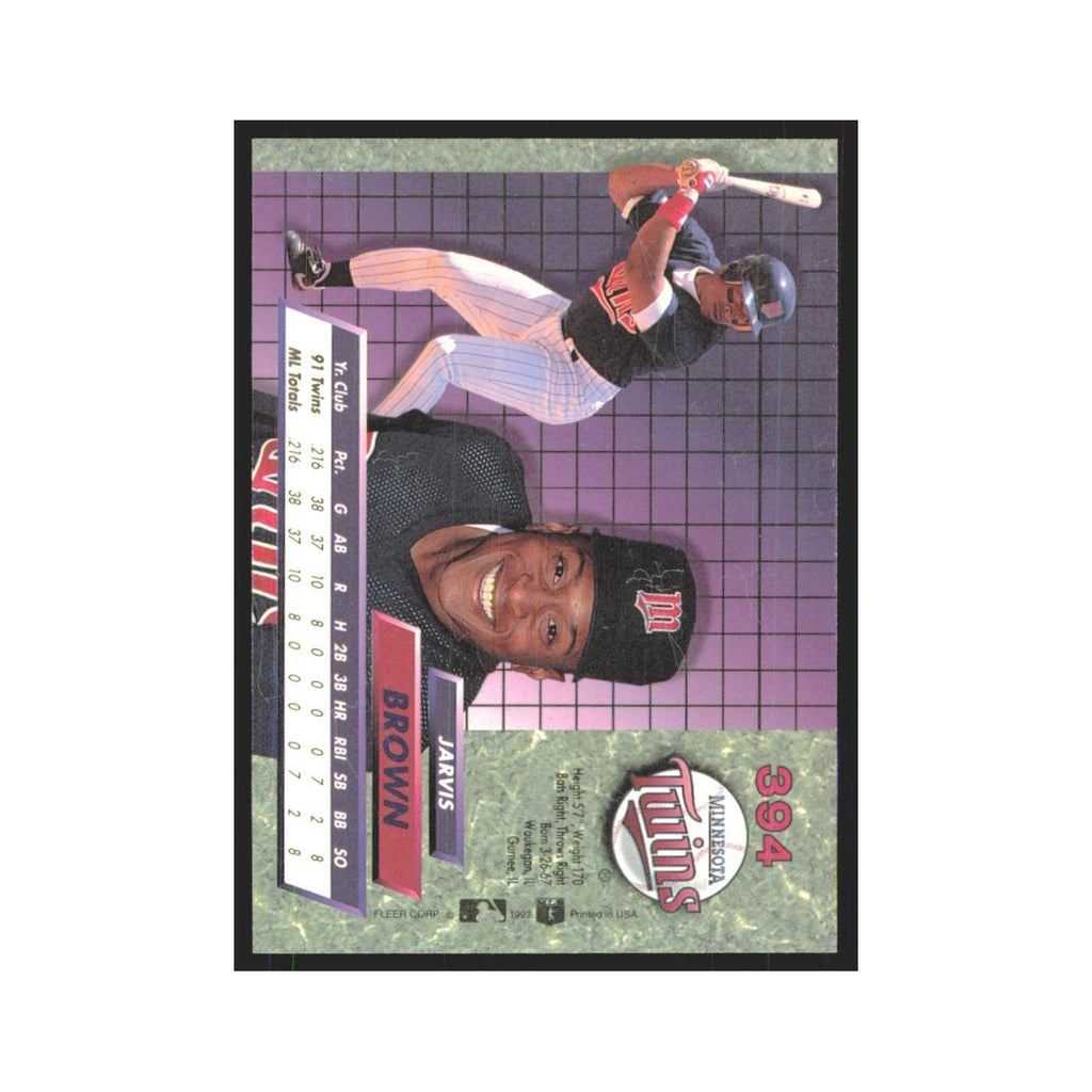1992 Fleer Ultra Jarvis Brown RC Twins #394
