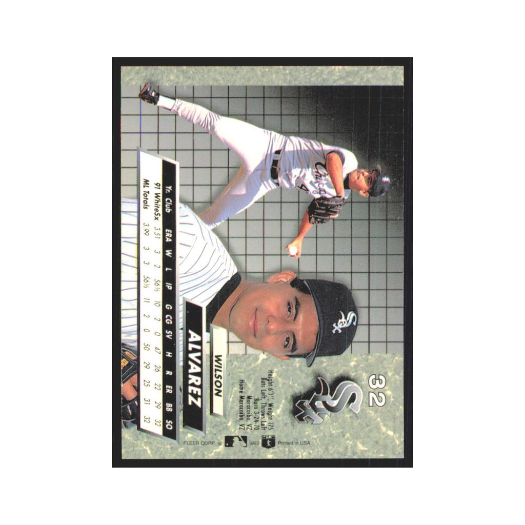 1992 Fleer Ultra Wilson Alvarez RC White Sox #32