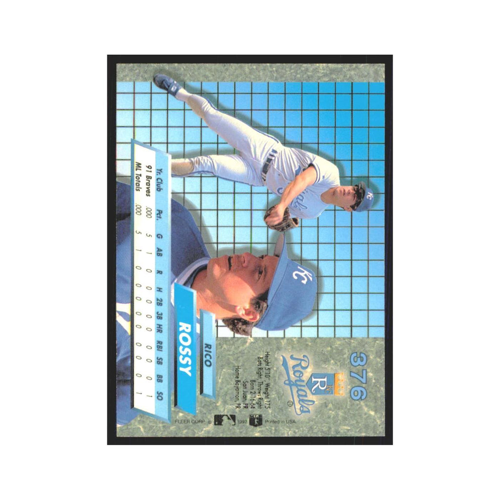1992 Fleer Ultra Rico Rossy RC Royals #376